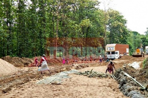 50 metre one way road from Khasiapunji is yet to be recovered, NH8 (44) limping back to normalcy, ABCI construction company CE claims that 50 metre road to be repaired in next two days, black carpeting to begin soon 50 metre one way road from Khasiapunji is yet to be recovered, NH8 (44) limping back to normalcy, ABCI construction company CE claims that 50 metre road to be repaired in next two days, black carpeting to begin soon